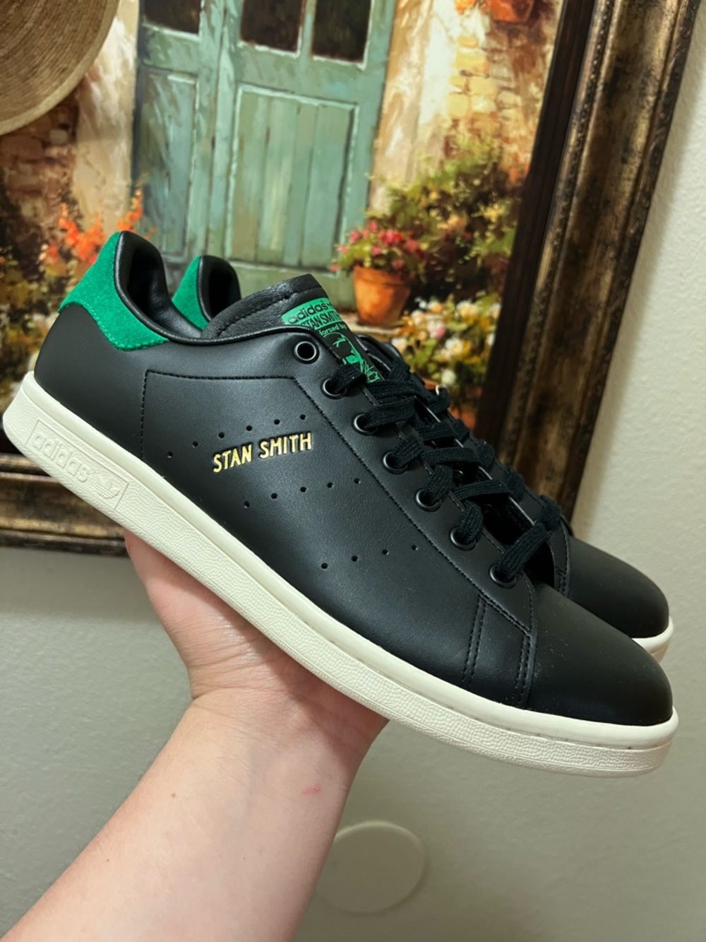 Adidas Originals Stan Smith Core Black Green Sneakers